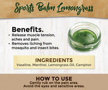 Load image into Gallery viewer, Sports Balm Lemongrass
